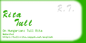 rita tull business card